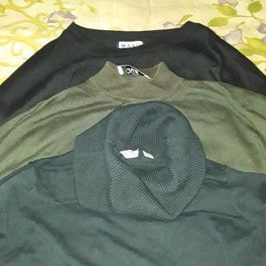 2 Mens long sleeve pull over shirts size XL